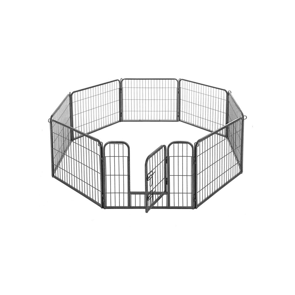 Suņu būris Feandrea, izgatavots no 8 paneļiem 77 x 60 cm cena un informācija | Transportēšanas būri, somas | 220.lv