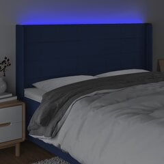 Изголовье со светодиодом, синее, 203x16x118/128 см цена и информация | Кровати | 220.lv