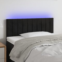 Изголовье со светодиодом, черное, 90x5x118/128 см цена и информация | Кровати | 220.lv