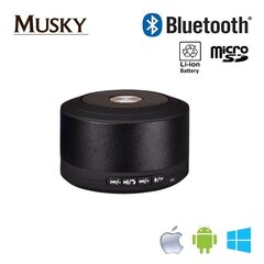Musky M-BT01-BK Bluetooth 3.0 Универсальная супер громкая колонка Micro SD/Aux Черная цена и информация | Аксессуары для телефонов | 220.lv