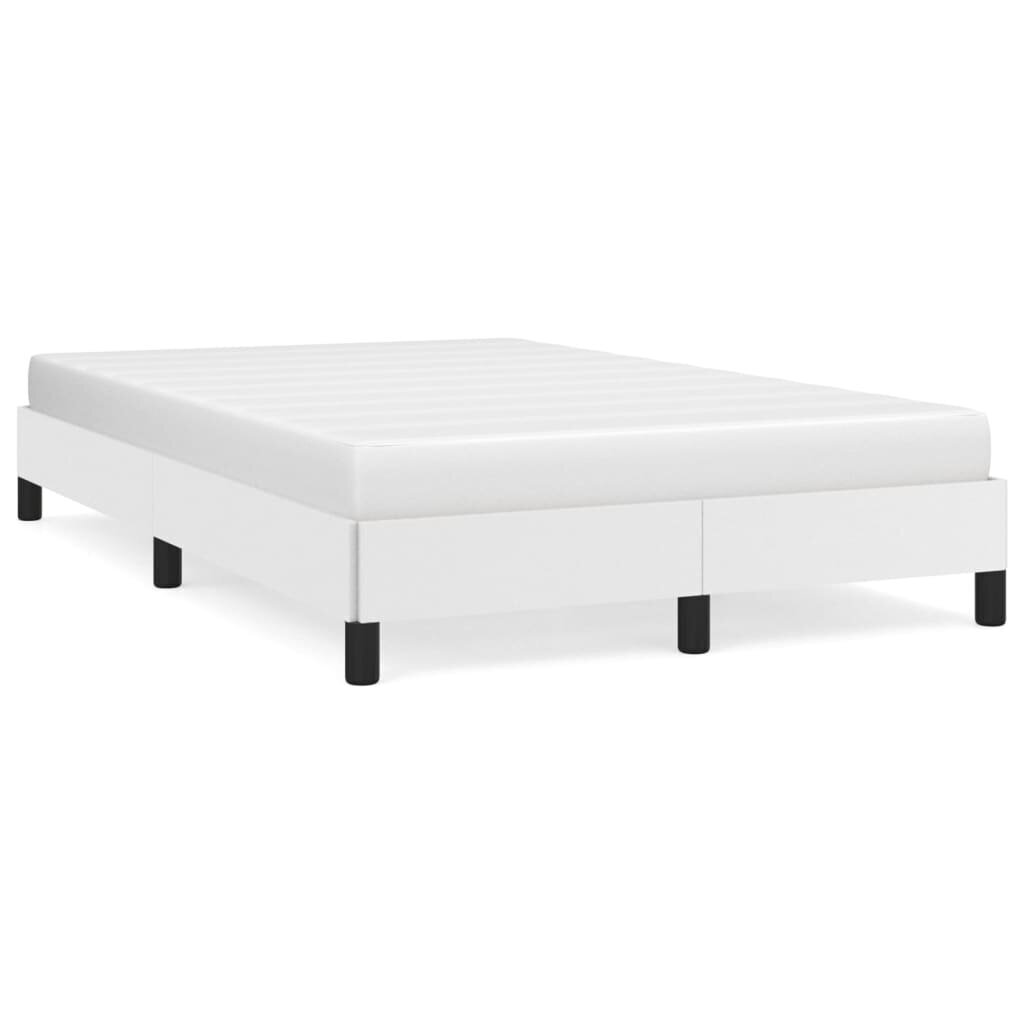vidaXL gultas rāmis, balts, 120x200 cm, mākslīgā āda цена и информация | Gultas | 220.lv