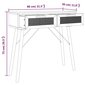 vidaXL konsoles galds, balts, 80x30x75 cm, priedes koks, rotangpalma cena un informācija | Konsoles galdiņi | 220.lv