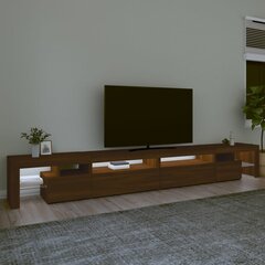 vidaXL TV skapītis ar LED apgaismojumu, ozolkoka krāsa, 290x36,5x40 cm cena un informācija | TV galdiņi | 220.lv