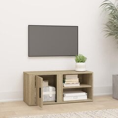 vidaXL TV skapītis, Sonomas ozolkoka, 80x31,5x36 cm, inženierijas koks цена и информация | Тумбы под телевизор | 220.lv