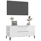 vidaXL TV skapītis, spīdīgi balts, 102x44,5x50 cm, inženierijas koks cena un informācija | TV galdiņi | 220.lv