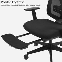 Biroja krēsls OBN61BKV1, melns цена и информация | Офисные кресла | 220.lv