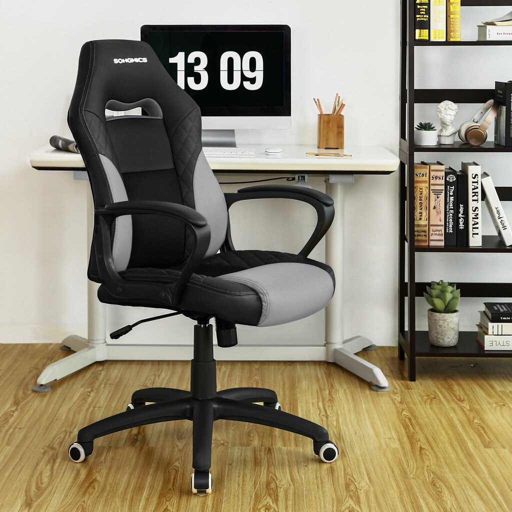 Spēļu krēsls OBG38BG, melns/pelēks cena un informācija | Biroja krēsli | 220.lv