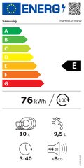 Trauku mazgātājs Samsung DW50R4070FW 45 cm cena un informācija | Trauku mazgājamās mašīnas | 220.lv