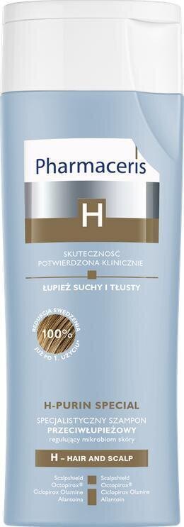 Matu šampūns sausām un taukainām blaugznām Pharmaceris H Purin Special, 250 ml cena un informācija | Šampūni | 220.lv
