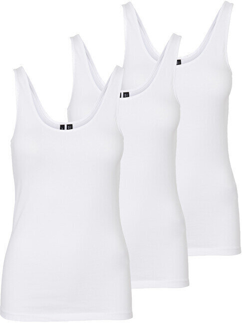 3 PACK - sieviešu krekls VMMAXI MY SOFT 10247477 BRIGHT WHITE & BRIGHT WHITE cena un informācija | Sieviešu bodiji, apakškrekli | 220.lv