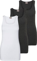 3 PACK - sieviešu krekls VMMAXI MY SOFT LONG 10229554 Bright White & Dark Grey Melange цена и информация | Нательные женские майки | 220.lv