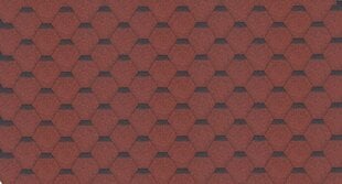 Komplekts no bitumena dakstiņiem Hexagonal Rock H505RED, krāsa sarkana cena un informācija | Jumta segumi | 220.lv