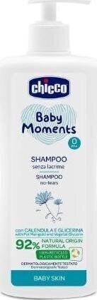 Šampūns zīdaiņiem Chicco baby moments shampoo, 500 ml cena un informācija | Bērnu kosmētika, līdzekļi jaunajām māmiņām | 220.lv