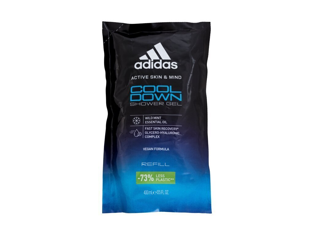 Dušas želeja vīriešiem uzpilde Adidas Cool Down, 400 ml cena un informācija | Dušas želejas, eļļas | 220.lv