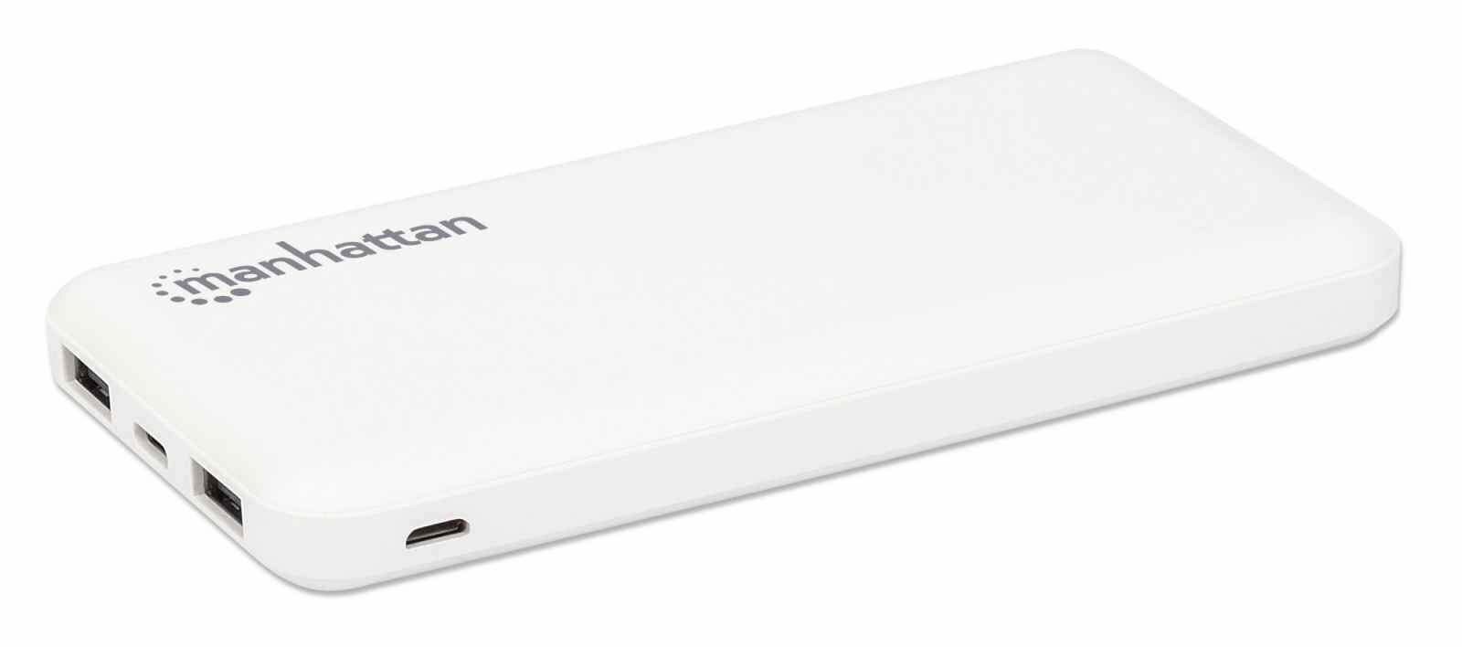 Manhattan 10000 mAh, 2x USB-A (2.1A & 1A), USB-C & Micro-USB (2A) cena un informācija | Lādētāji-akumulatori (Power bank) | 220.lv