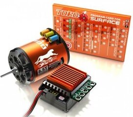 SkyRC komplekta Cheetah regulators 60 A + motors 4000 KV 8.5T + programmēšanas karte, SK-300058-01 cena un informācija | Auto piederumi | 220.lv