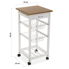 Кухонная тележка, 37 x 76 x 37 см цена и информация | Ящики для вещей | 220.lv