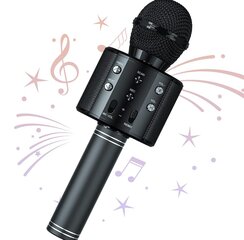 WS-858 bezvadu karaoke mikrofons- Bluetooth rokas skaļrunis, melns цена и информация | Микрофоны | 220.lv
