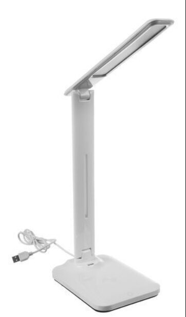 Balta LED galda lampa ar indukcijas lādētāju cena un informācija | Galda lampas | 220.lv