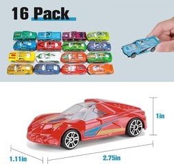 Набор гоночных автомобилей Hautton Die-Cast Mini, 16 шт. цена и информация | Конструктор автомобилей игрушки для мальчиков | 220.lv