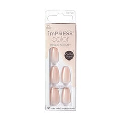 Накладные ногти imPRESS Press-On Manicure Bare But Butter Short Nails Bubble Kiss, 30 шт., размер M цена и информация | Средства для маникюра и педикюра | 220.lv