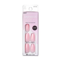 Pielīmējami nagi imPRESS Press-On Manicure Bare But Butter Short Nails Pink Dream, 30 gab., M izmērs цена и информация | Средства для маникюра и педикюра | 220.lv