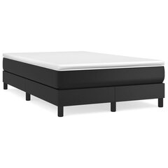 vidaXL atsperu gulta ar matraci, melna, 120x200 cm, mākslīgā āda цена и информация | Кровати | 220.lv