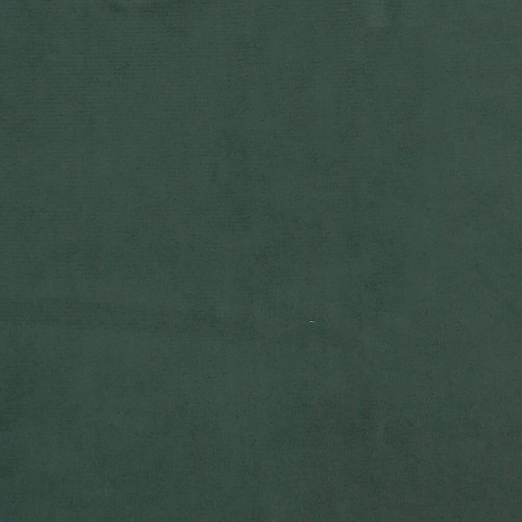 vidaXL galvgalis ar malām, 203x23x118/128 cm, tumši zaļš samts цена и информация | Gultas | 220.lv