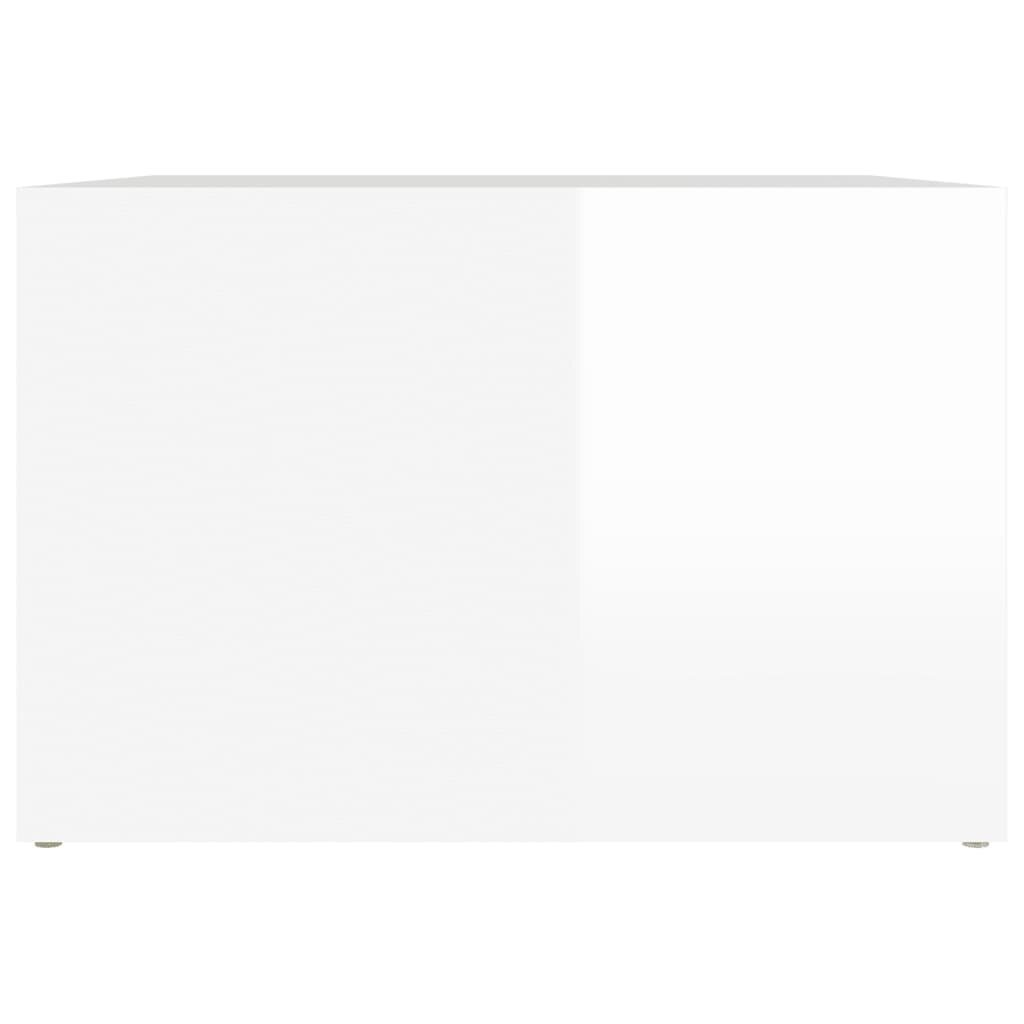 vidaXL naktsgaldiņš, spīdīgi balta, 57x55x36 cm, inženierijas koks cena un informācija | Naktsskapīši | 220.lv