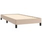 vidaXL atsperu gulta ar matraci, kapučīno, 90x200 cm, mākslīgā āda cena un informācija | Gultas | 220.lv