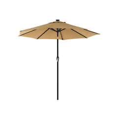 Зонт Ø 300 см со светодиодным солнечным освещением цена и информация | Зонты, маркизы, стойки | 220.lv