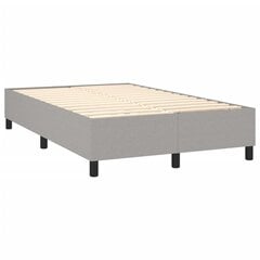 vidaXL atsperu gulta ar matraci, gaiši pelēka audums, 120x200cm cena un informācija | Gultas | 220.lv