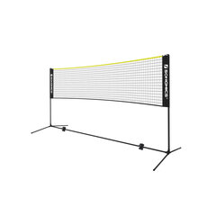 Badmintona tīkls 5m, melns\dzeltens cena un informācija | Badmintons | 220.lv
