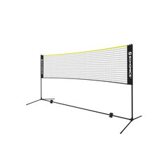 Badmintona tīkls melnā un dzeltenā krāsā, 4 m cena un informācija | Badmintons | 220.lv