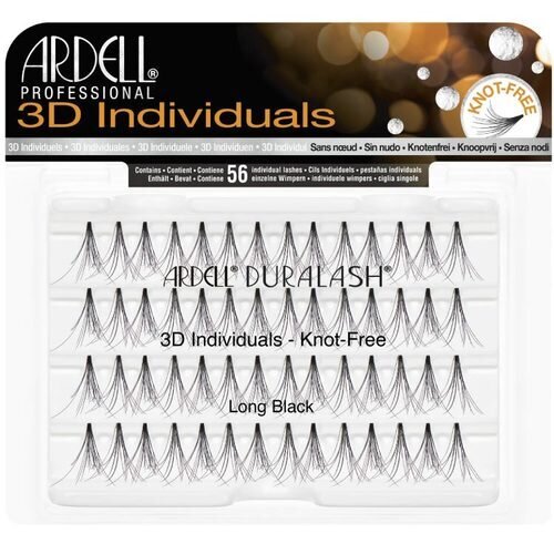 Ardell 3D Individuals Duralash Mākslīgās skropstas bez mezgliem 56.0ks Medium Black цена и информация | Mākslīgās skropstas, skropstu atliecēji | 220.lv