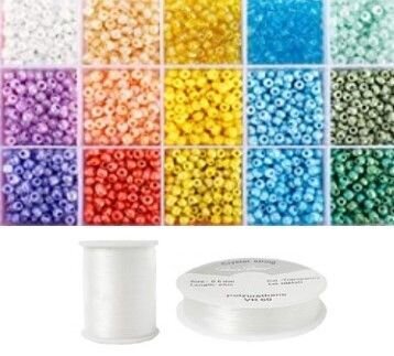 Diegi un stikla apaļas krelles 6/0 RainBow® 24 pasteļtoņos krāsu pa 10 g komplekts cena un informācija | Rotu veidošana, pērļošana | 220.lv