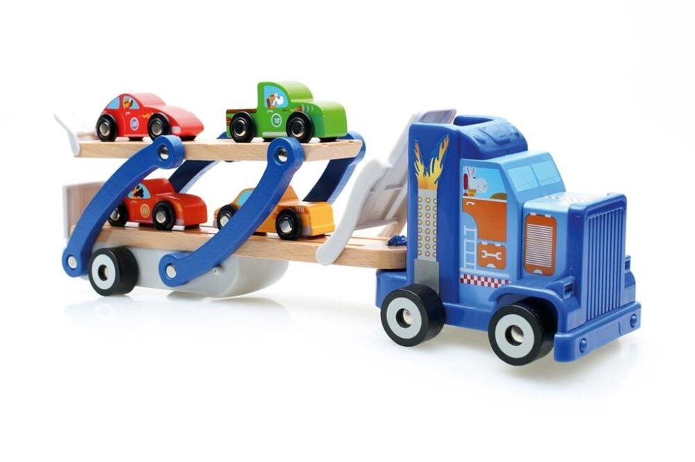 Kravas automašīna ar mašīnām, Scratch cena un informācija | Rotaļlietas zēniem | 220.lv