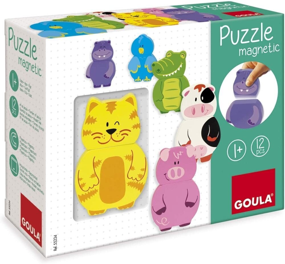 Magnētiskā koka puzle Dzīvnieki Goula cena un informācija | Attīstošās rotaļlietas | 220.lv