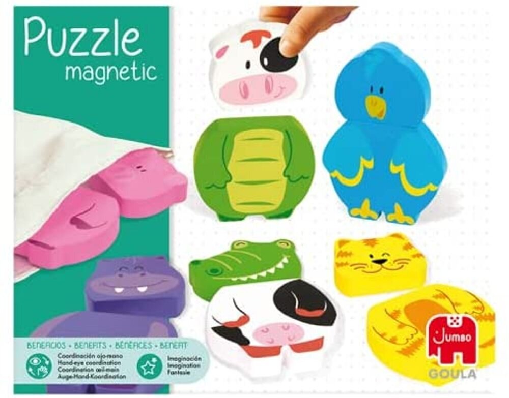 Magnētiskā koka puzle Dzīvnieki Goula cena un informācija | Attīstošās rotaļlietas | 220.lv