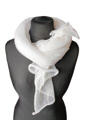 Льняной шарф натурального белого цвета цена и информация | <p>Тапочки женские</p>
 | 220.lv