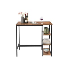 Барный стол 109 х 60 х 100 см., цвет коричневый цена и информация | Кухонные и обеденные столы | 220.lv