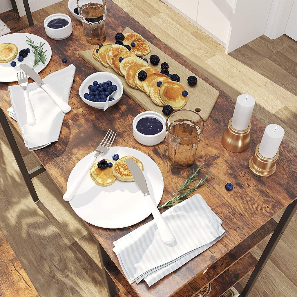 Bāra galds 109 x 60 x 100 cm., brūnā krāsā cena un informācija | Virtuves galdi, ēdamgaldi | 220.lv