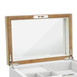 Eleganta dārglietu kastīte ar spoguli, baltā krāsā cena un informācija | Interjera priekšmeti | 220.lv