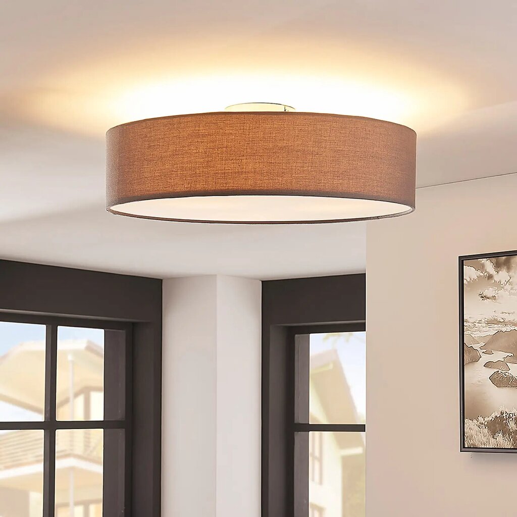 Griestu lampa Sebatin ar E27 LED, 50 cm, pelēka cena un informācija | Griestu lampas | 220.lv