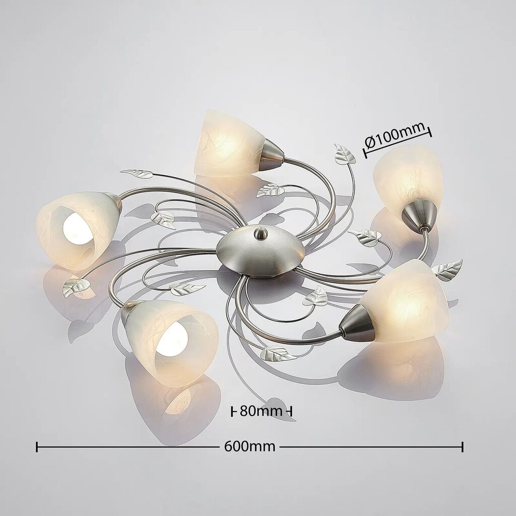 Lindby Yannie LED griestu lampa, piecas spuldzes cena un informācija | Griestu lampas | 220.lv