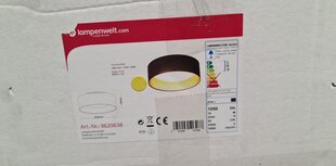 Pelēka Coleen LED griestu lampa, iekšpusē zelta krāsā cena un informācija | Griestu lampas | 220.lv