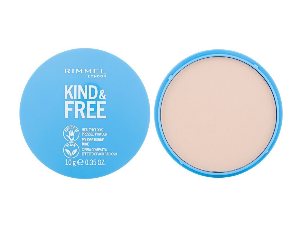 Kompaktais pūderis Rimmel London Kind & Free Pressed Powder Fair, 10g cena un informācija | Grima bāzes, tonālie krēmi, pūderi | 220.lv