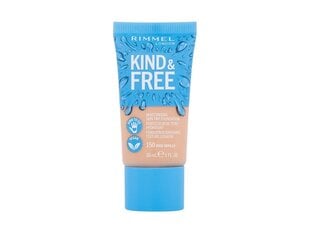 Grima pamats Rimmel London Kind y Free Skin Tint Foundation 150-Rose Vanilla, 30 ml cena un informācija | Grima bāzes, tonālie krēmi, pūderi | 220.lv