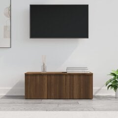 TV skapis, brūns, 80x34x30cm, koks цена и информация | Тумбы под телевизор | 220.lv