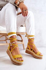 Sieviešu sandales On the Wedge Yellow Shanny 18534-H, dzeltenas cena un informācija | Sieviešu sandales | 220.lv